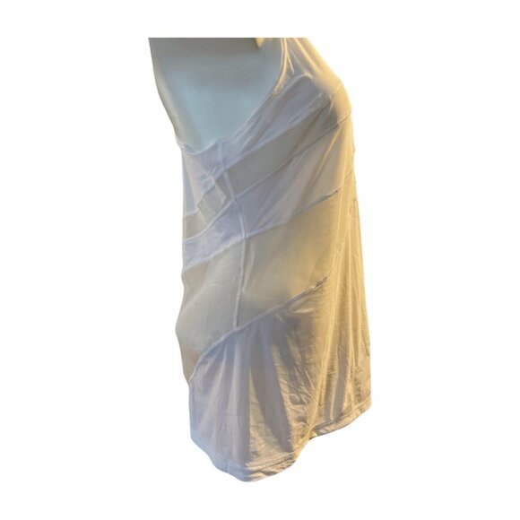 Lululemon Mesh In Motion Racerback White Perforated Cut Out Tank - Picture 3 of 3